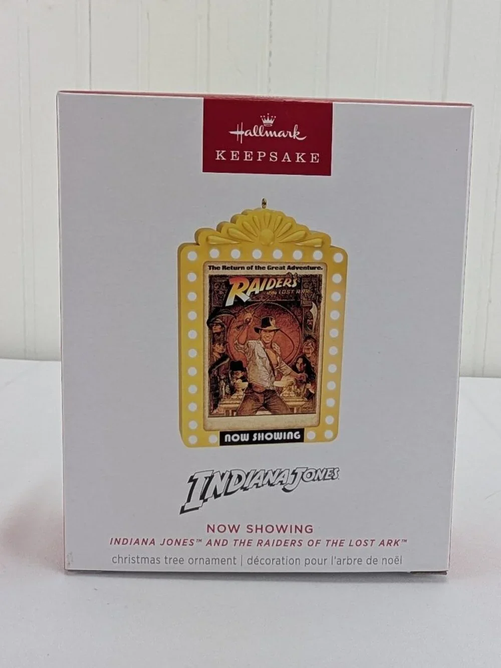 Hallmark Ornament Indiana Jones Now Showing Raiders of the Lost Ark Magic Light
